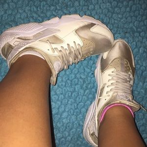 Triple white Nike Huaraches